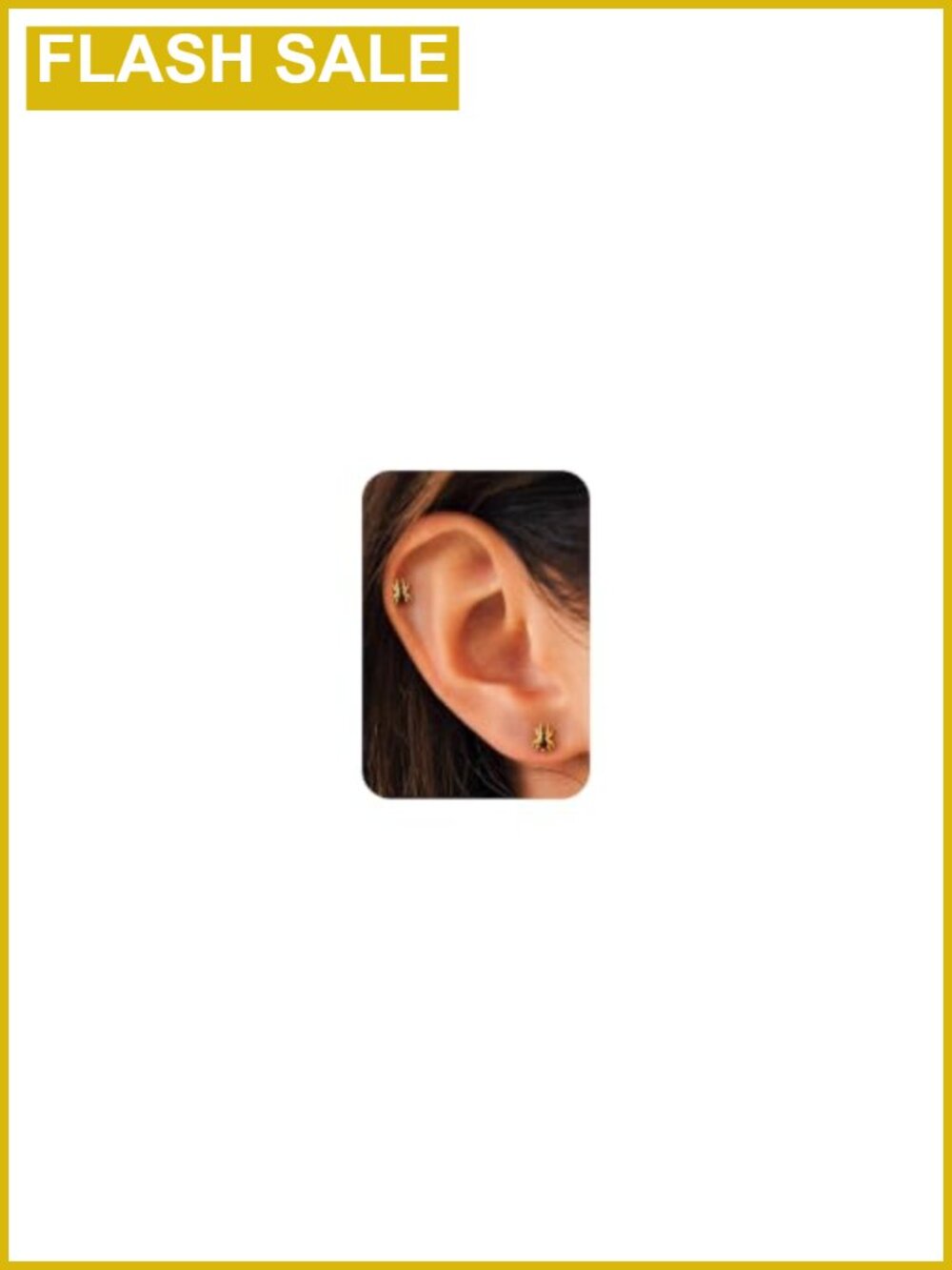 14K Gold Plated Flat Back Spider Stud Earrings Gothic Halloween